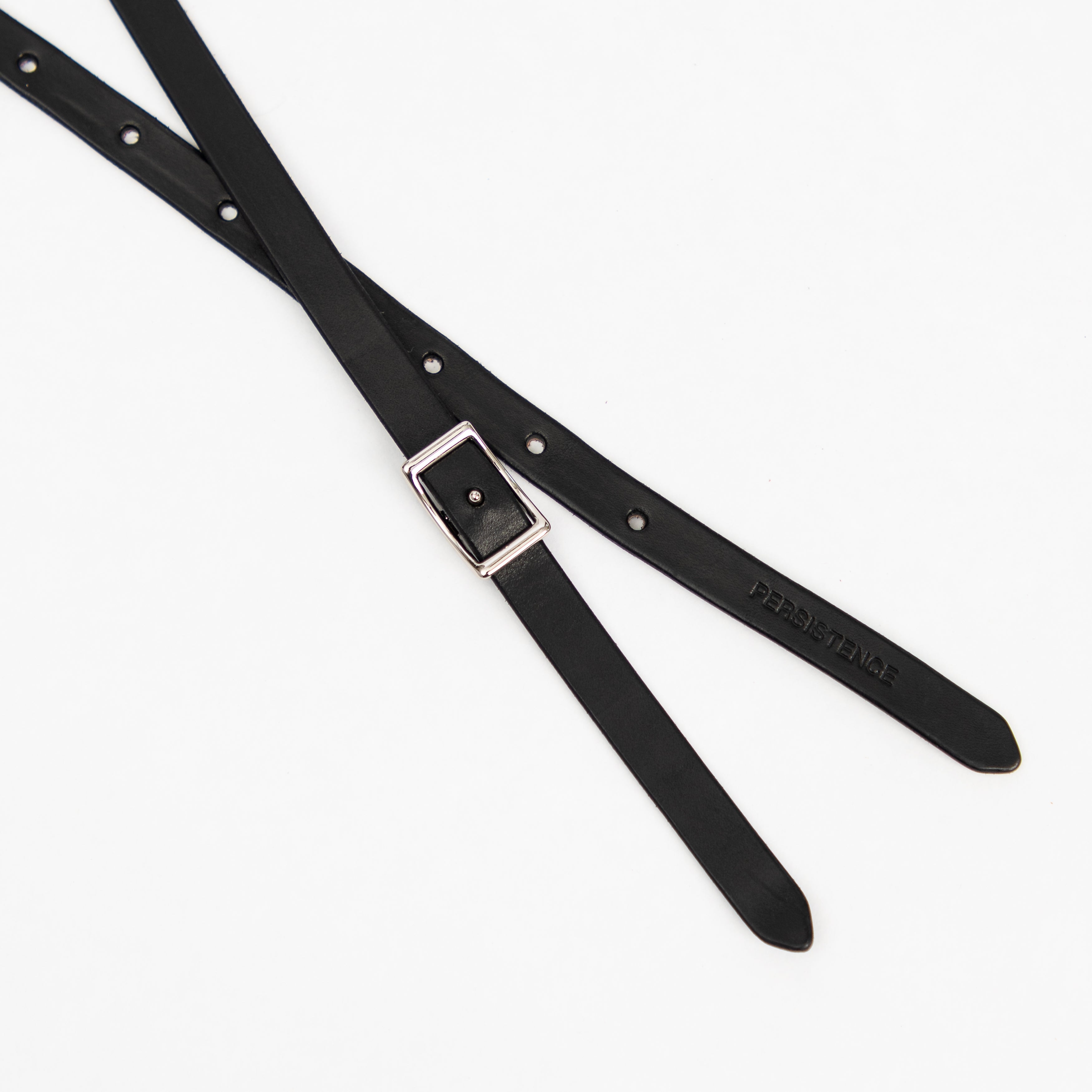 Skinny Capsule Belt Set | 1/2" wide | Black & Hazelnut