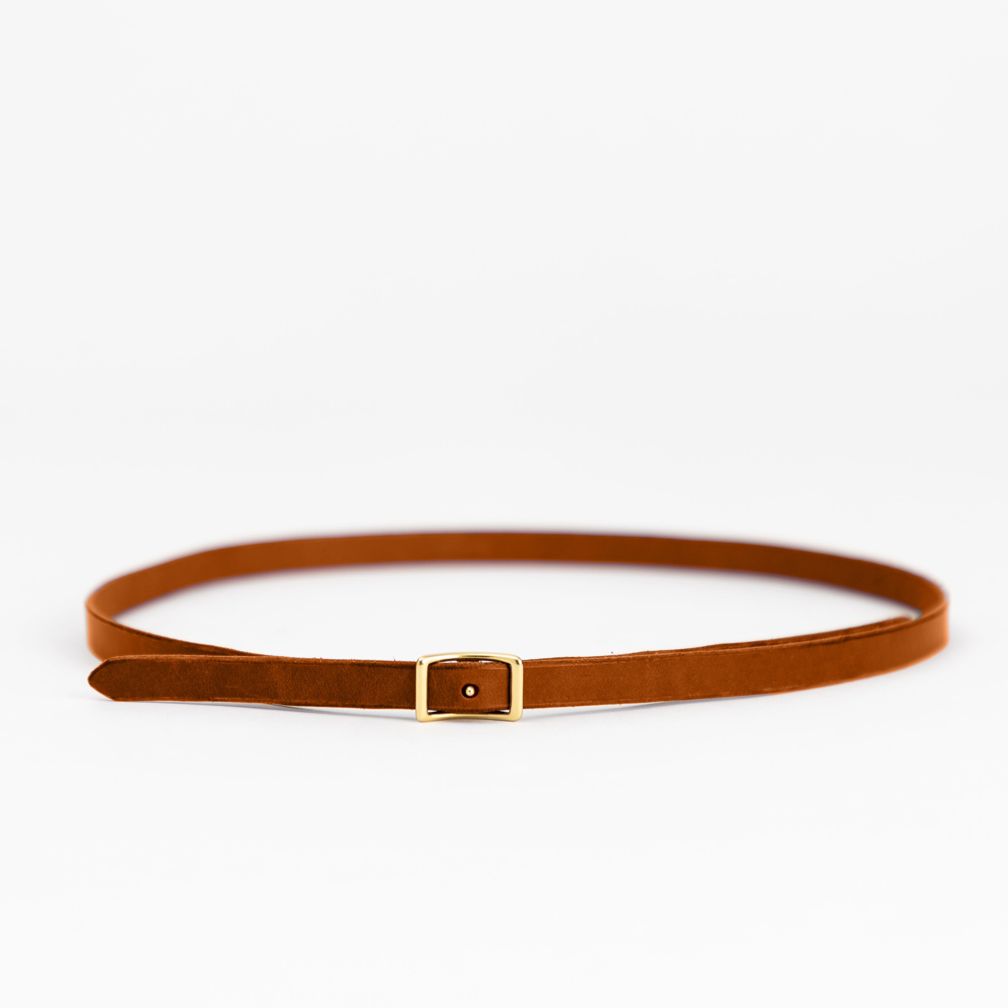 Skinny Capsule Belt Set | 1/2" wide | Black & Hazelnut