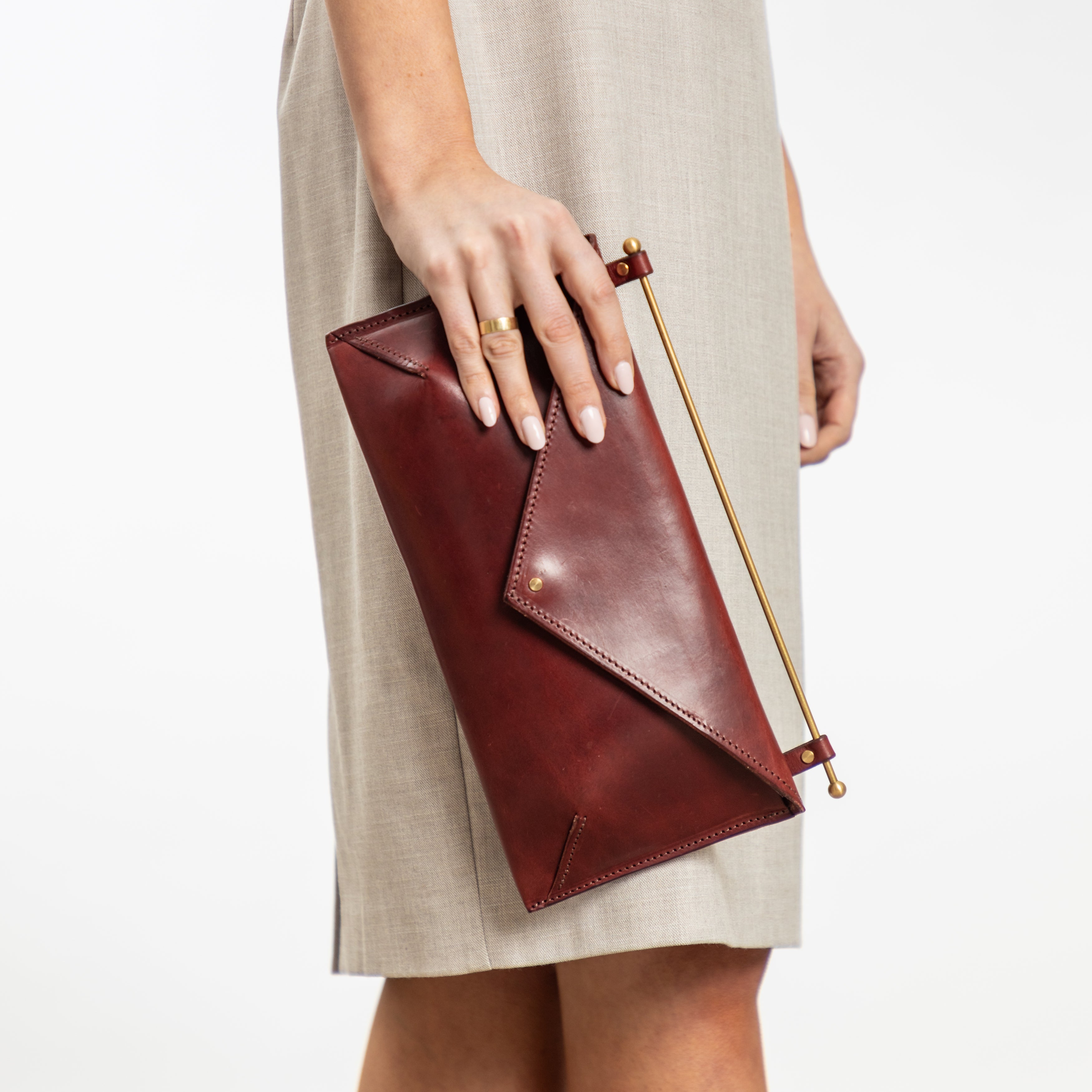 East West Envelope | Oxblood