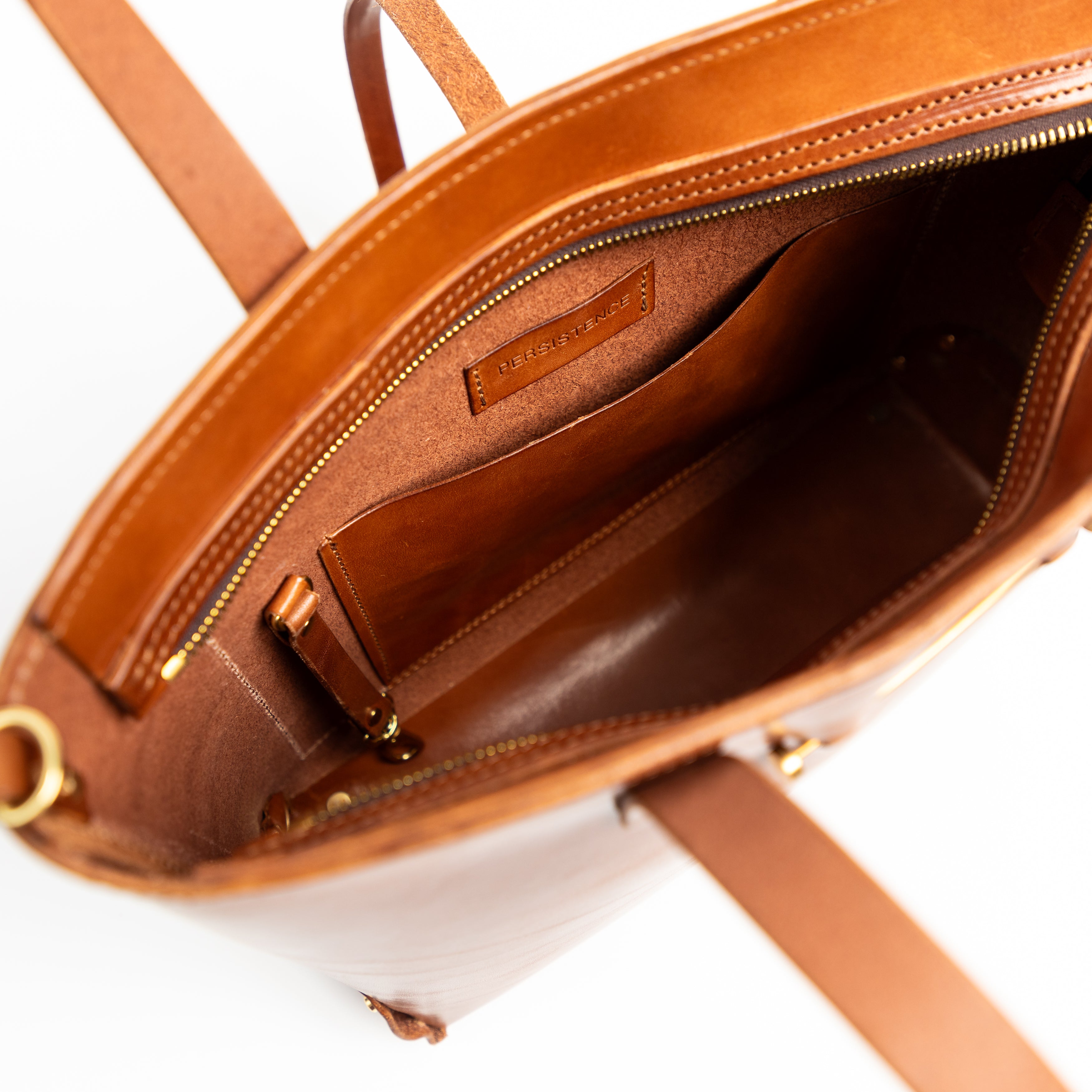 East West Zip Tote Small | Hazelnut