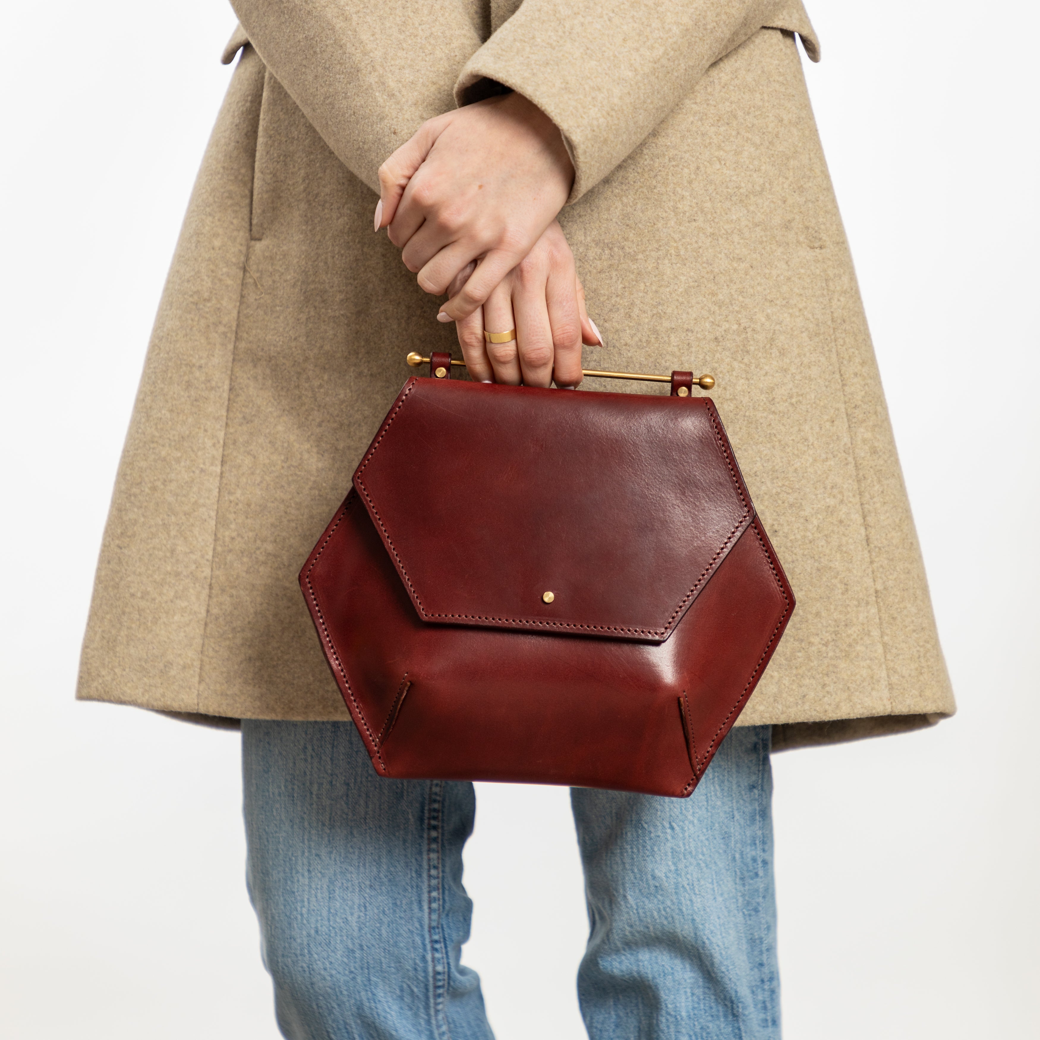 Honeycomb Bag Large | Oxblood