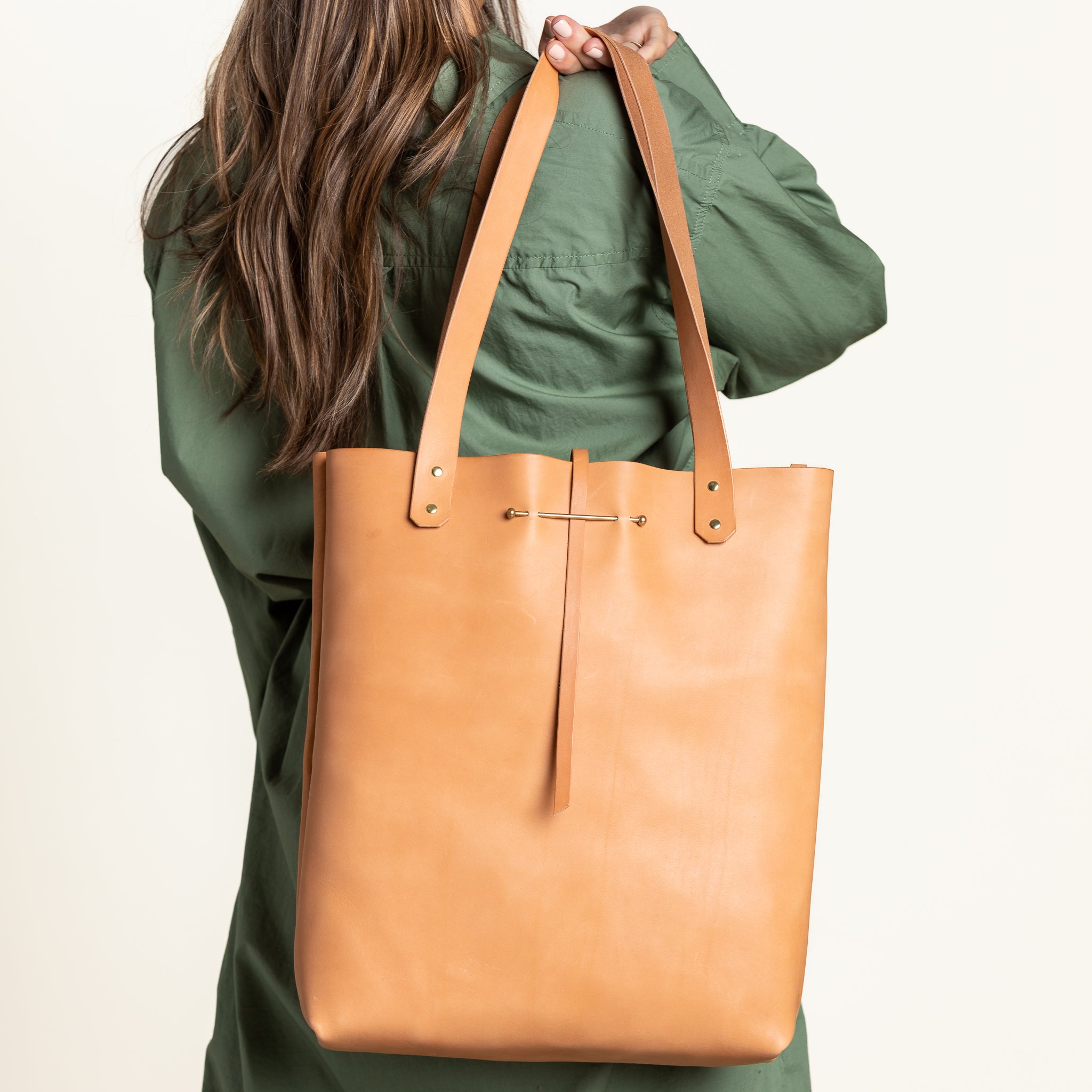 North South Tote Large | Natural