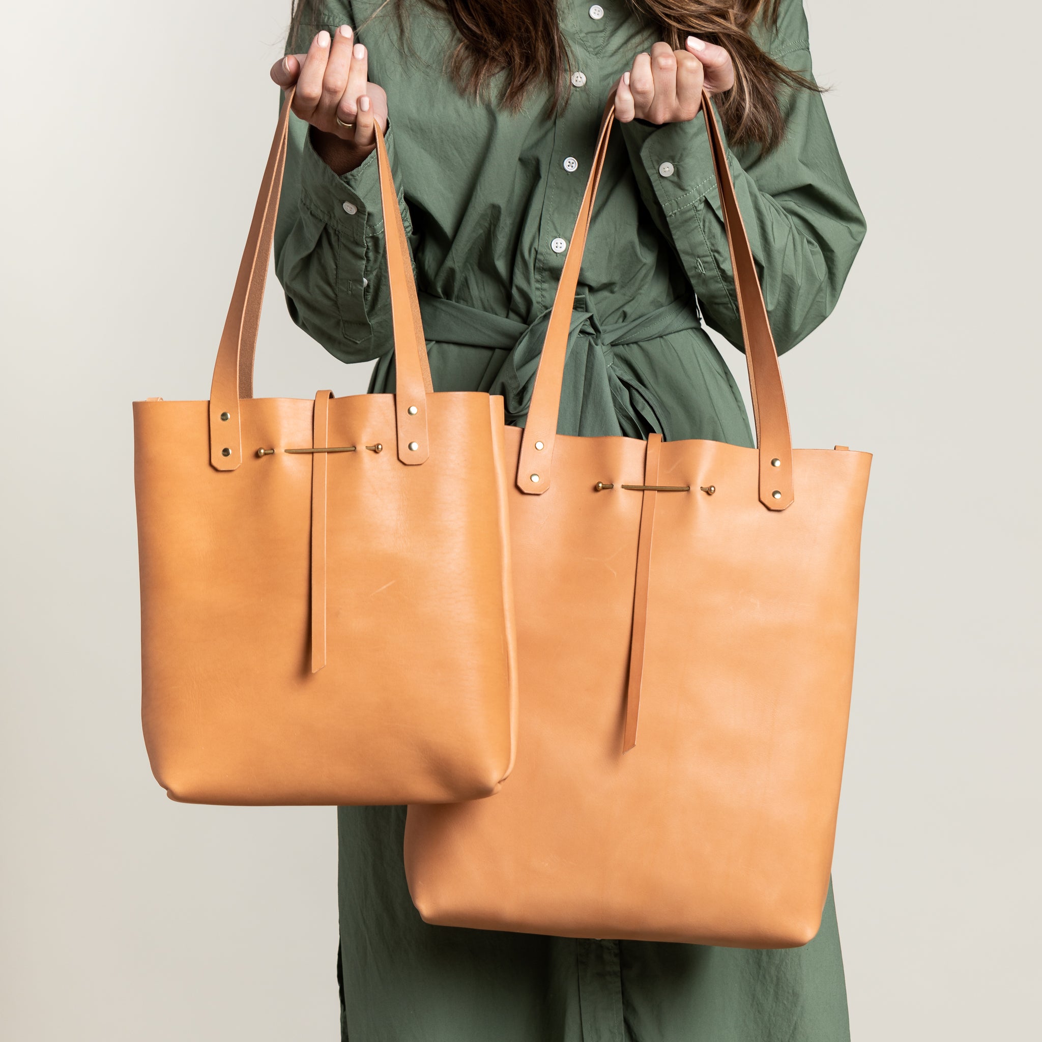 North South Tote Large | Natural