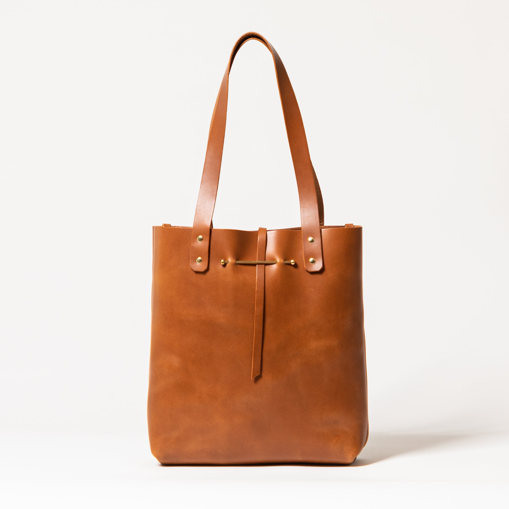 North South Tote Small | Cognac