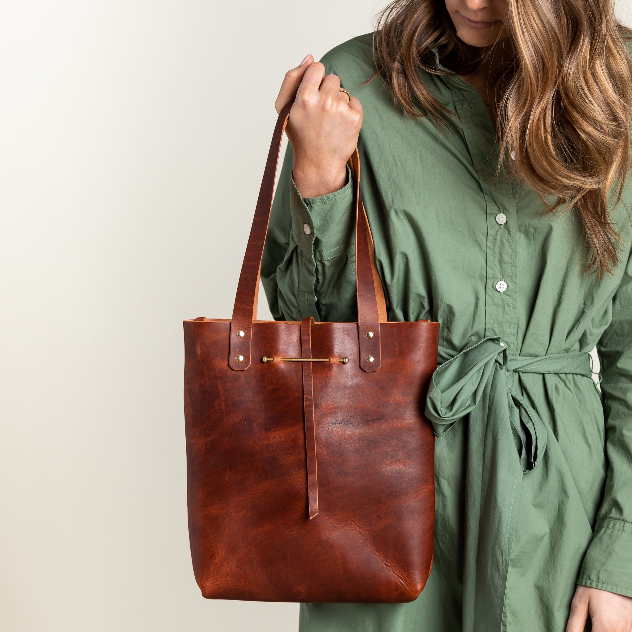North South Tote Small | Pecan