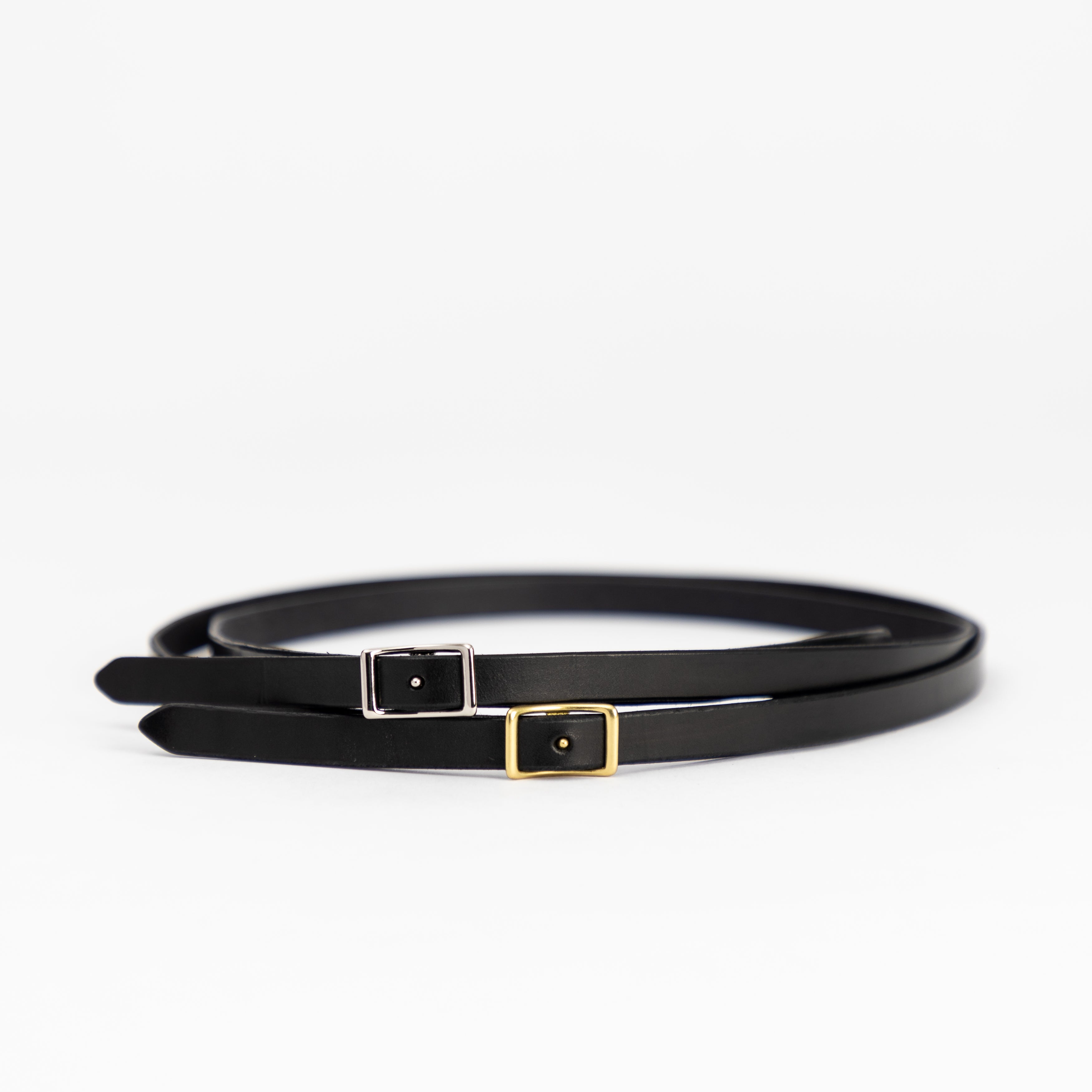 Skinny Capsule Belt Set | Black