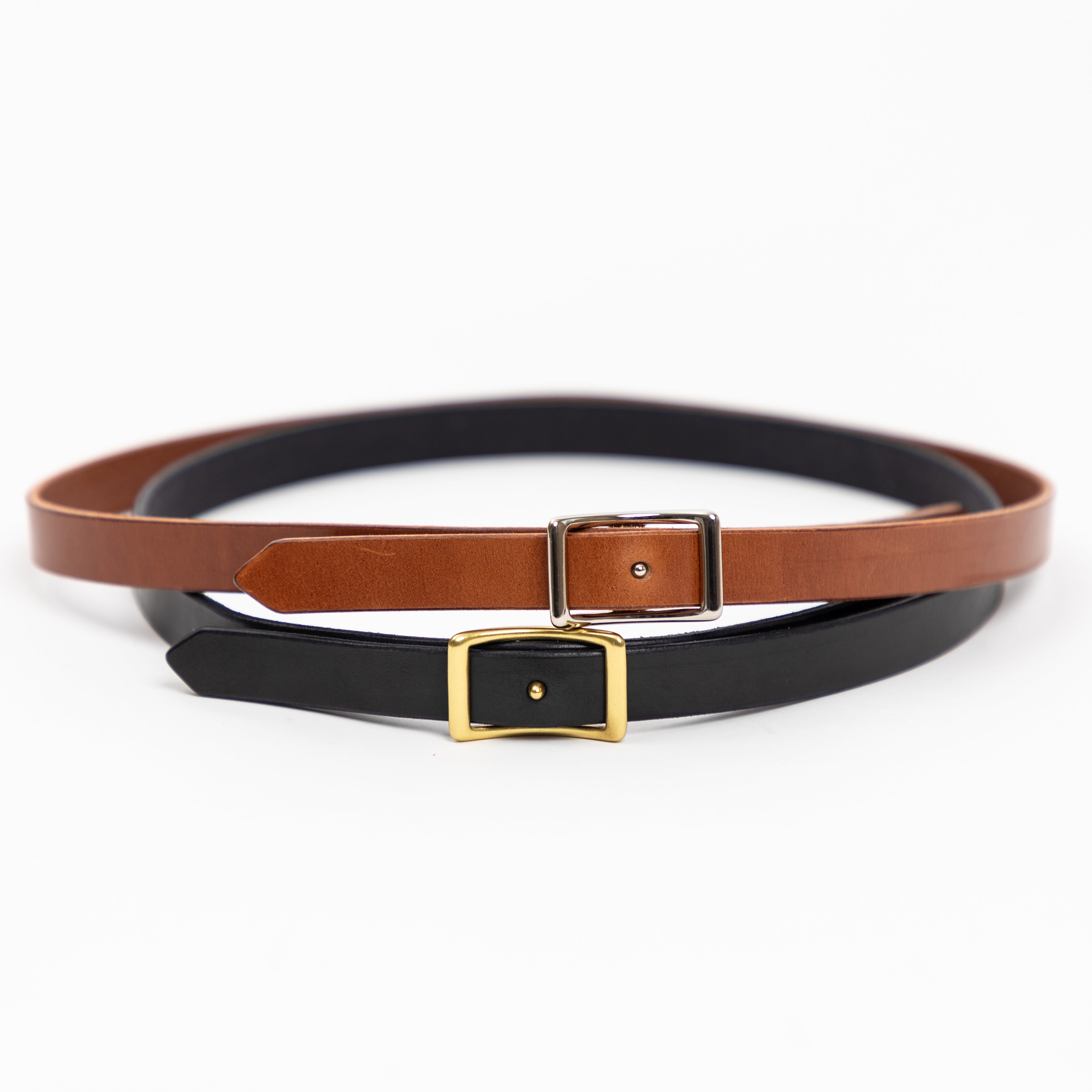 Essential Capsule Belt Set | 3/4" wide | Black & Hazelnut