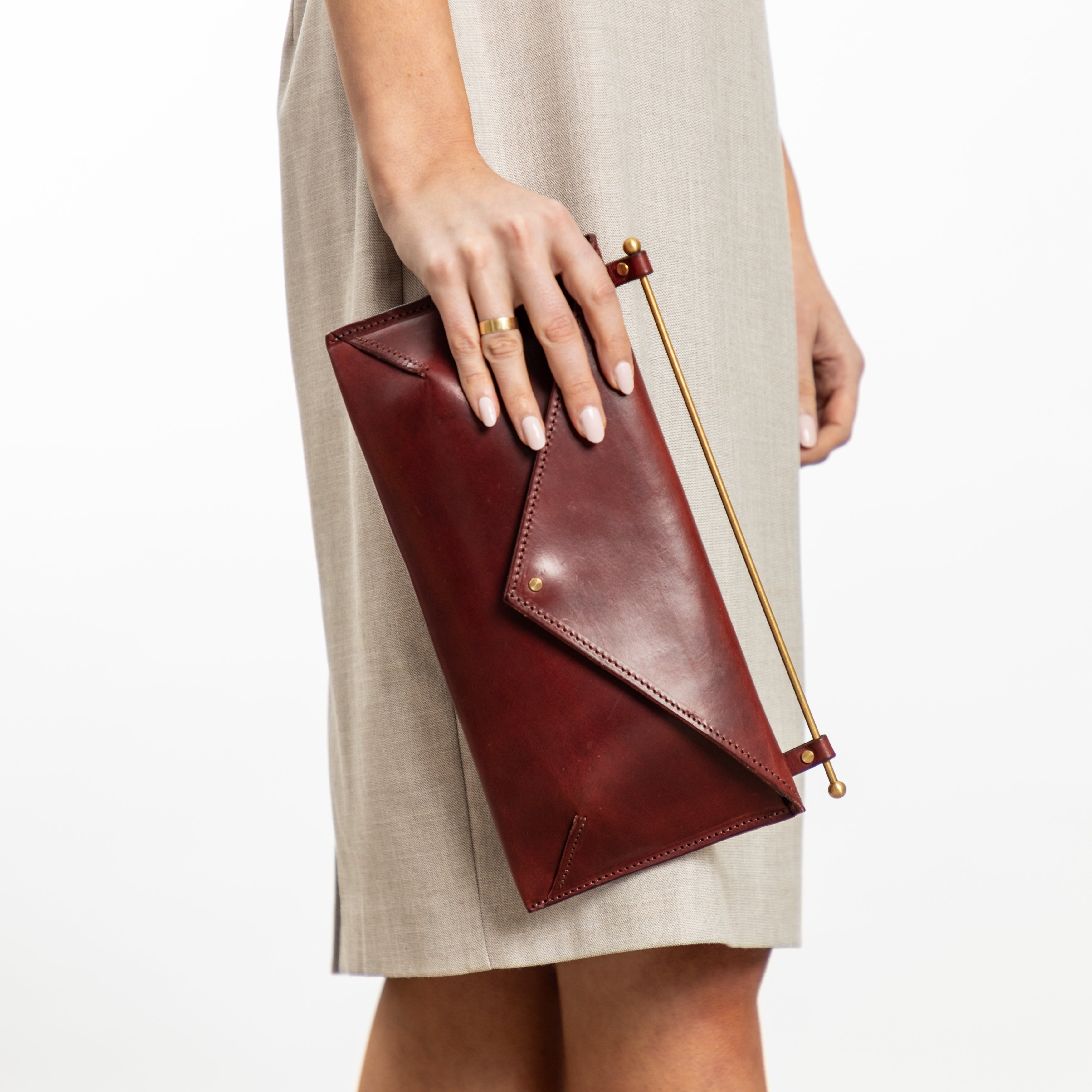 East West Envelope | Oxblood