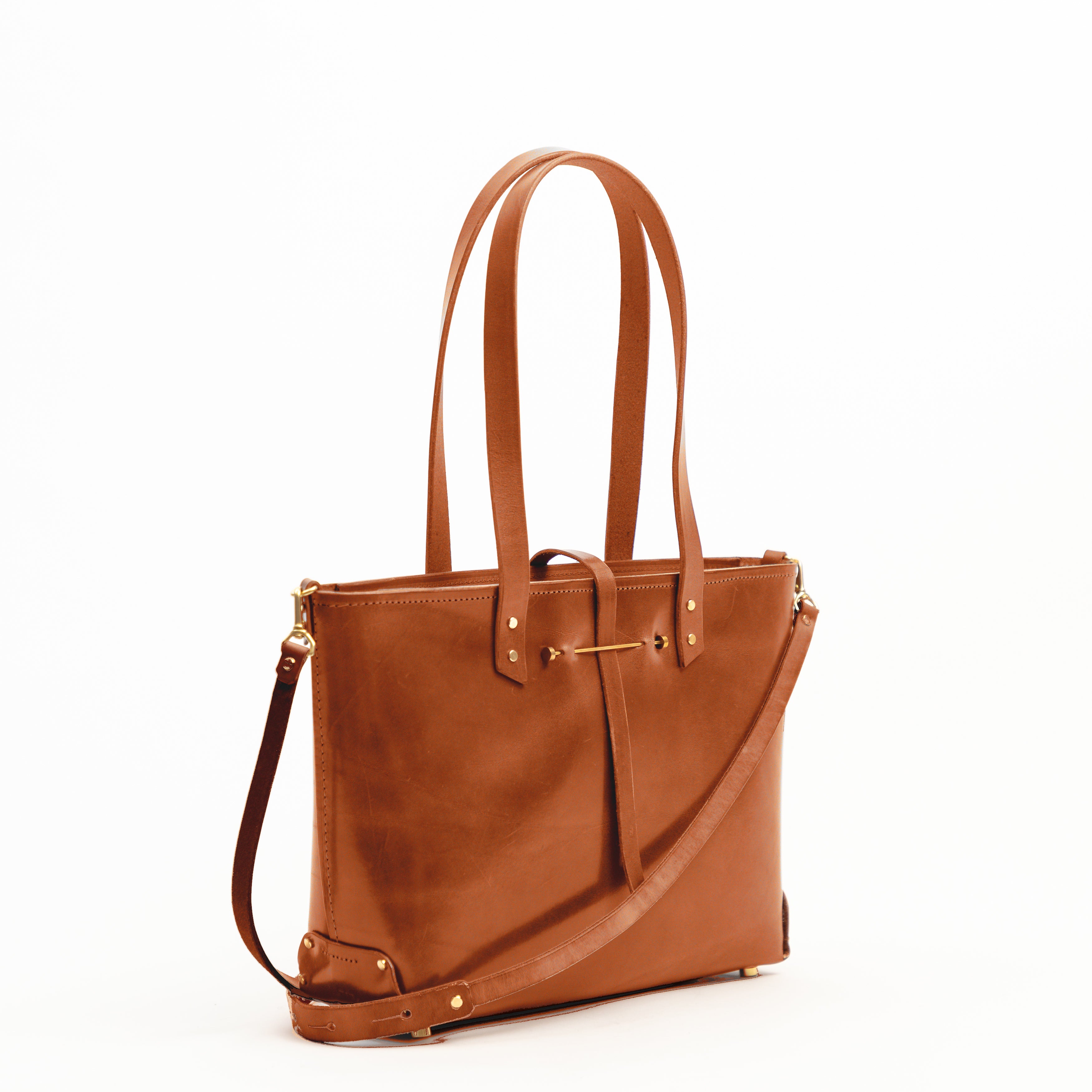 East West Zip Tote Small | Hazelnut