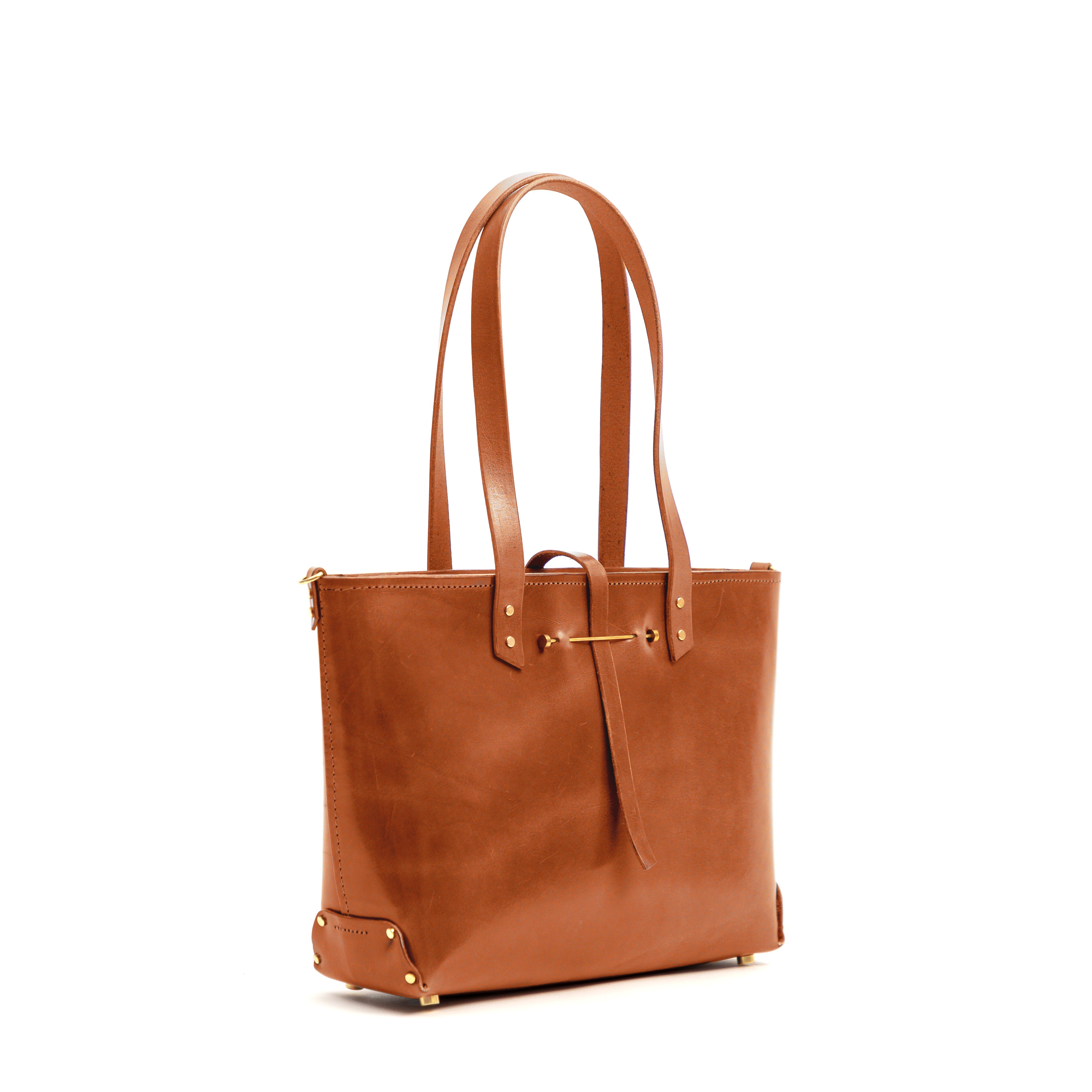 East West Zip Tote Small | Hazelnut