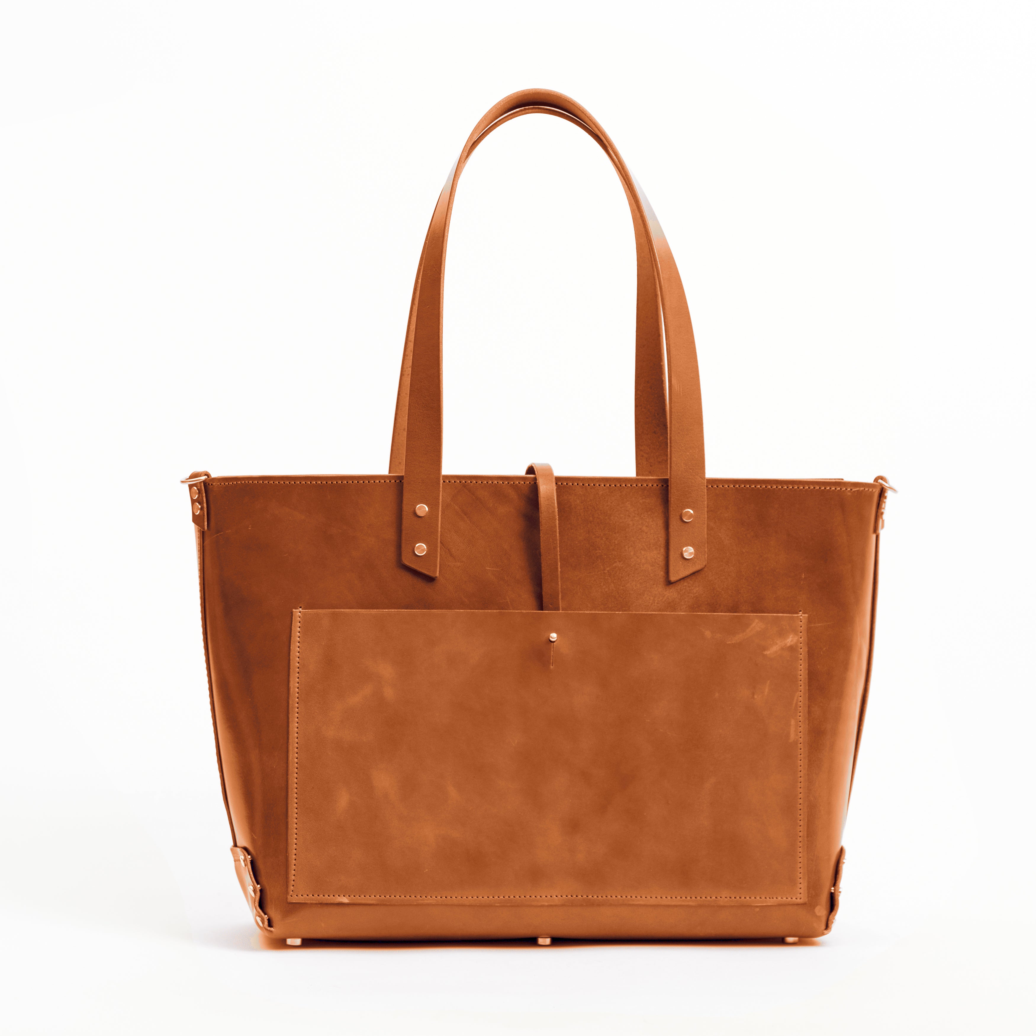 East West Zip Tote Large | Hazelnut