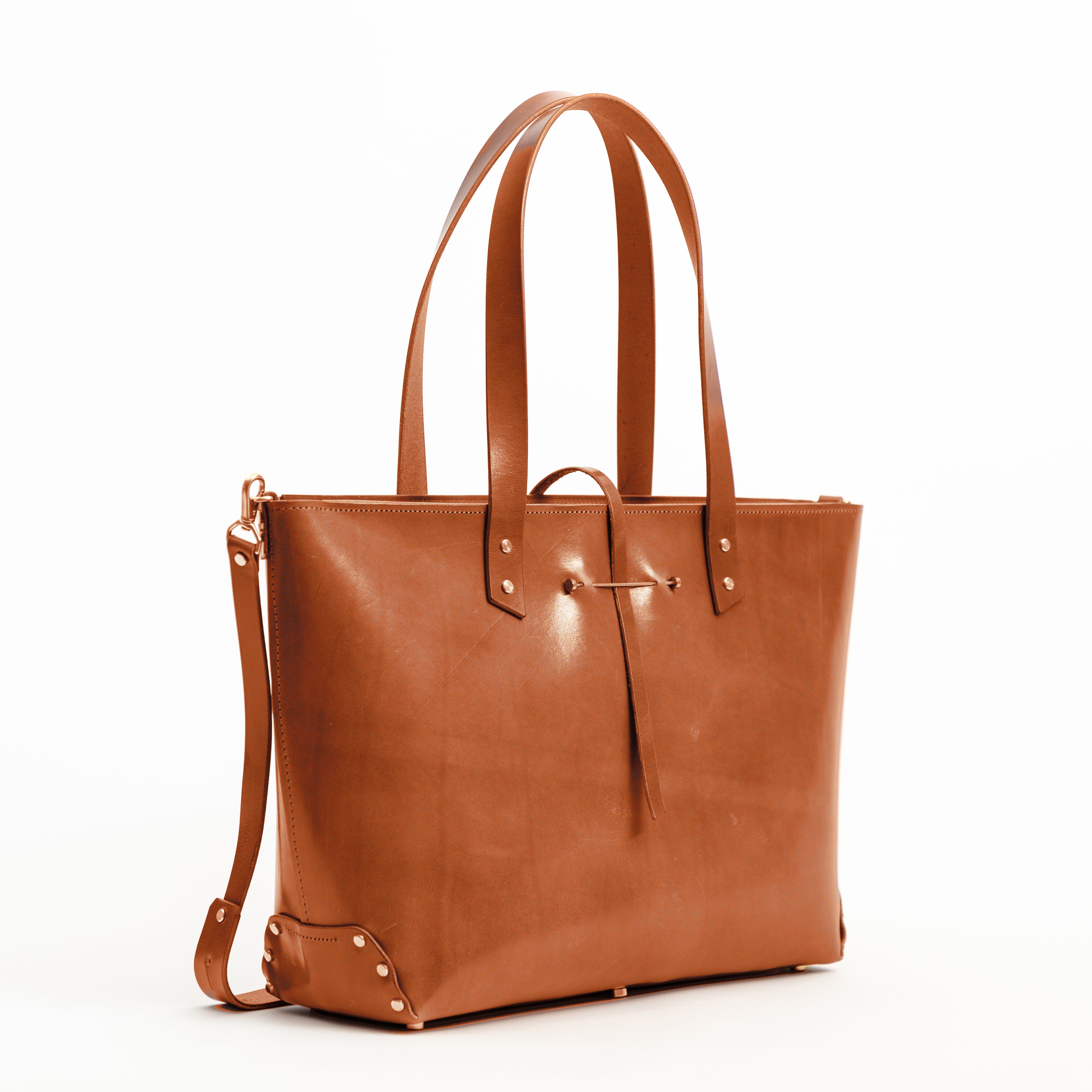 East West Zip Tote Large | Hazelnut