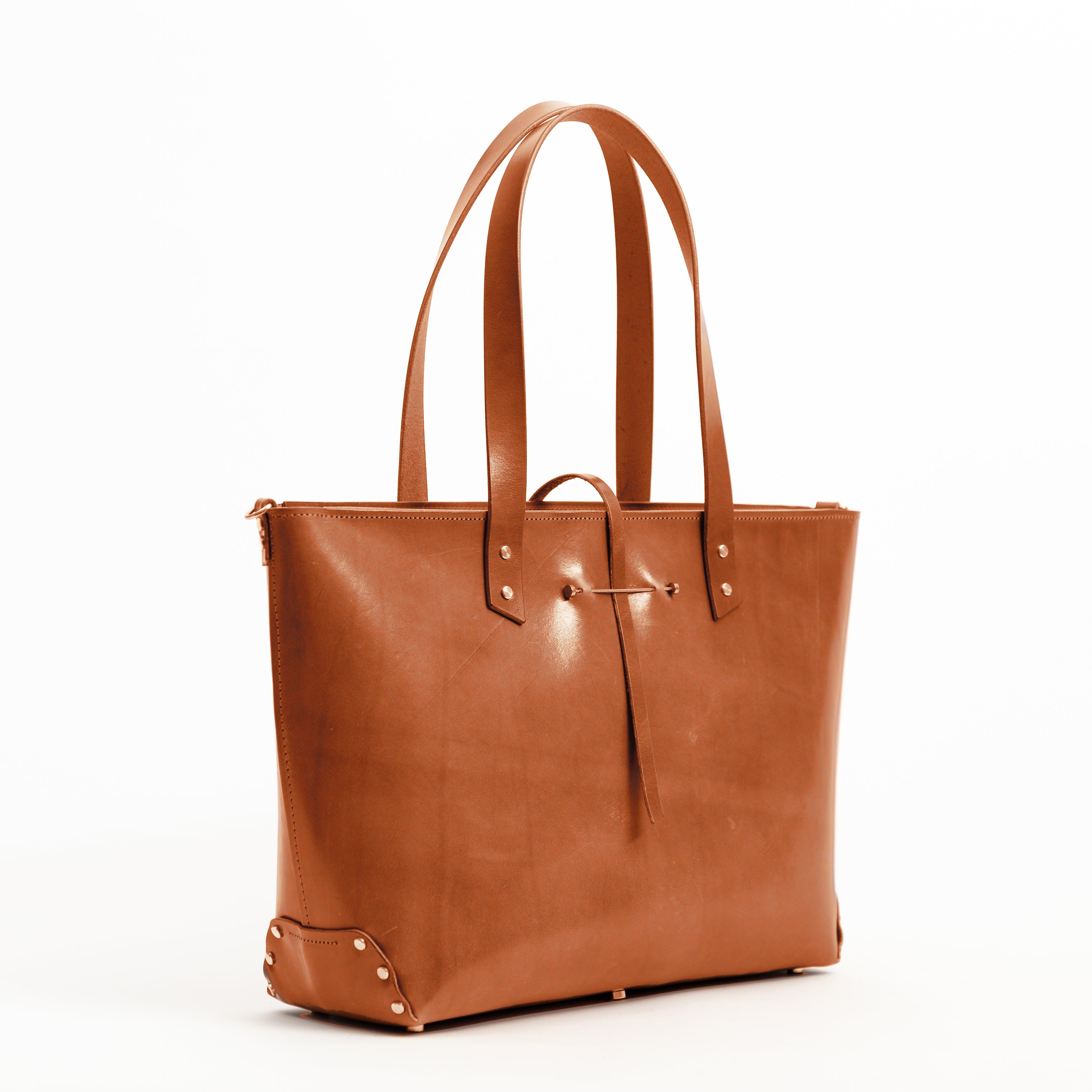 East West Zip Tote Large | Hazelnut