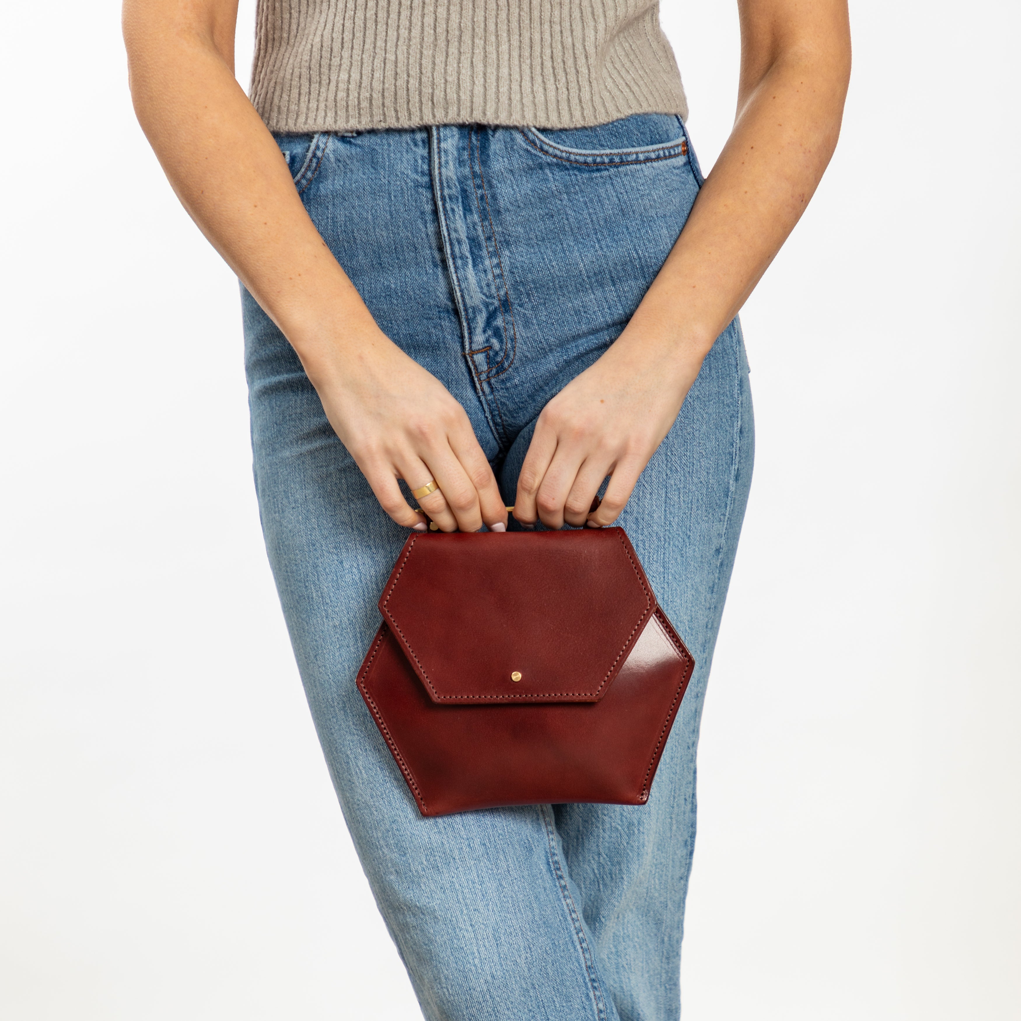 Honeycomb Bag Small | Oxblood