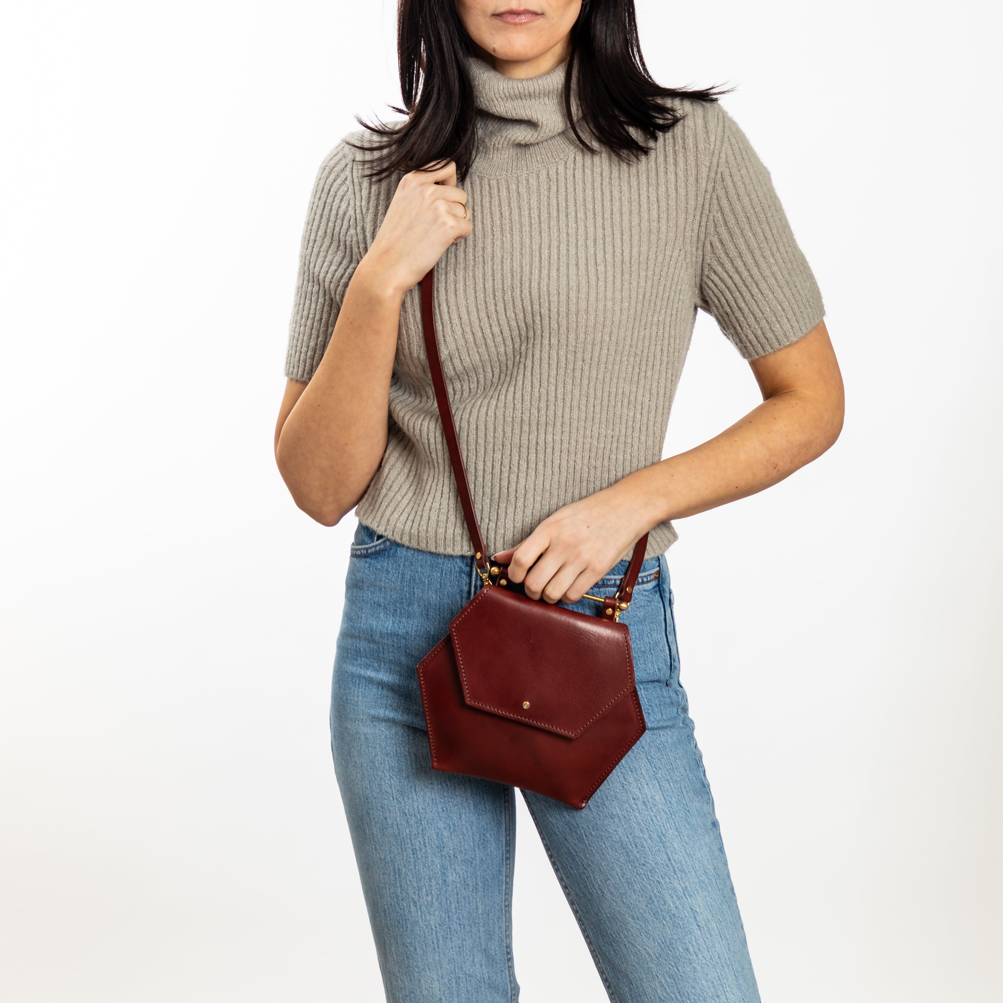 Honeycomb Bag Small | Oxblood