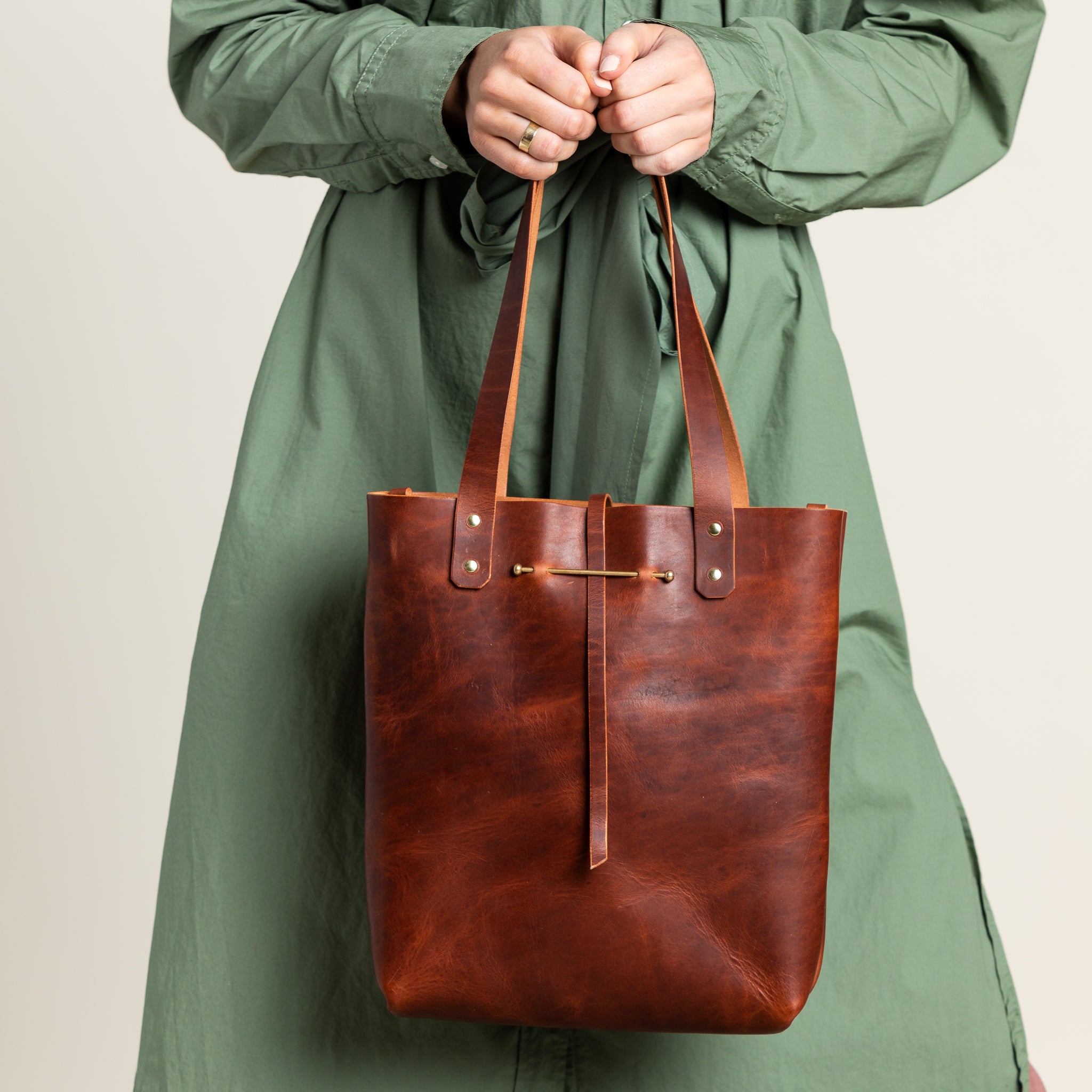 North South Tote Small | Pecan