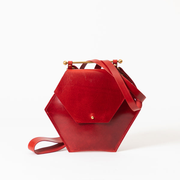 Small Hexagon Bag | Ruby