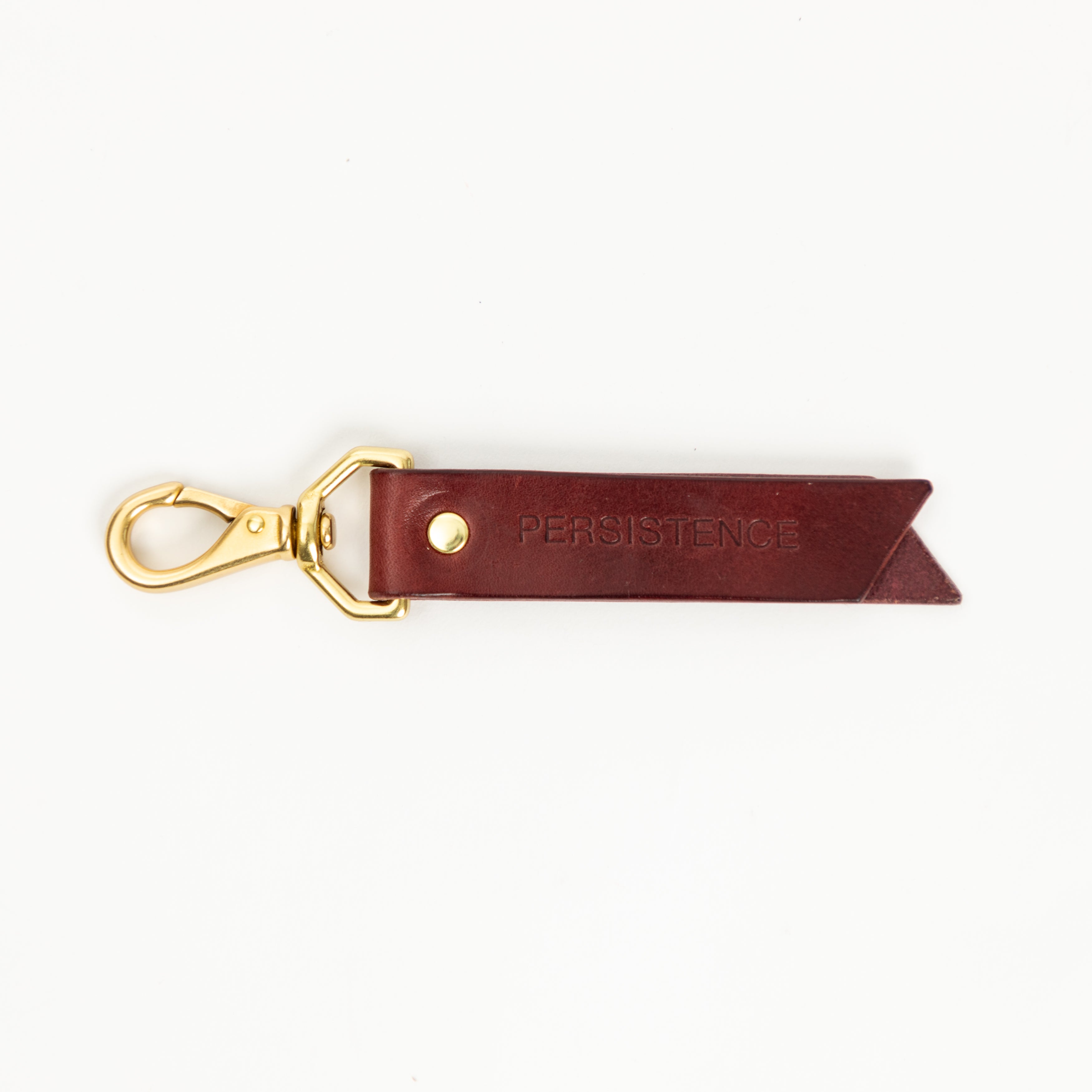 Chevron Keychain | Oxblood