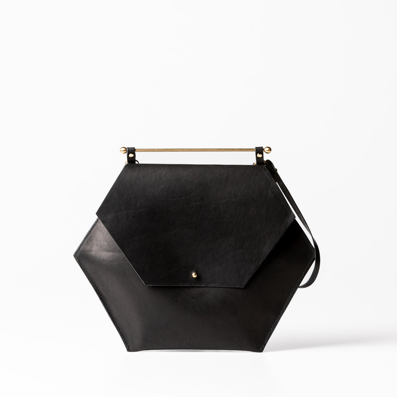 Large Hexagon Bag | Black