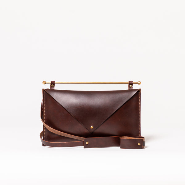 Rectangle Bag | Mahogany | Luxury Handmade Leather Convertible