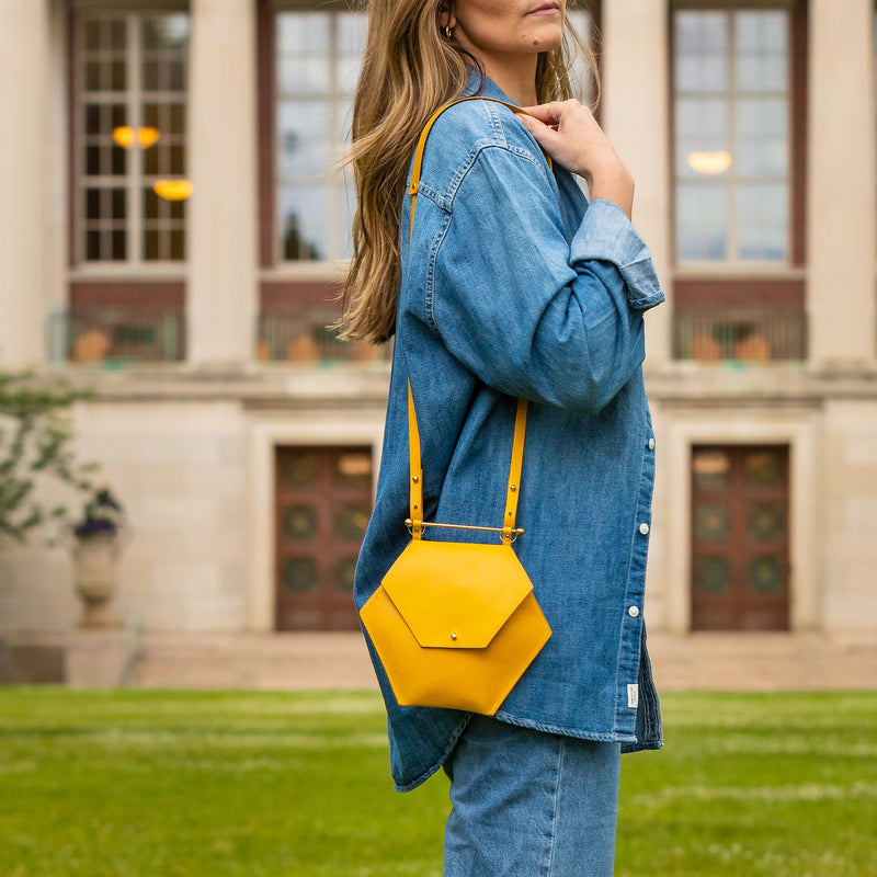 Butter Yellow Leather Bag - A HAPPY STITCH